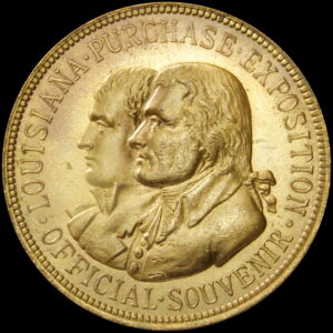 HK-300 1904 Louisiana Purchase Exposition Gold-Plated Official SCD