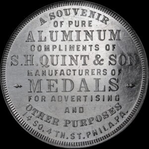 1893 Columbian S.H. Quint & Sons Engravers Store Card