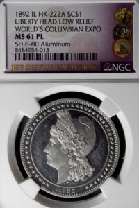 HK-222A 1892 Columbian Low Relief Liberty Head SCD