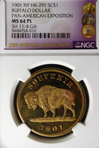 HK-291 1901 Pan-American Buffalo Souvenir SCD