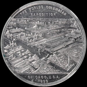 HK-167A 1893 Columbian Hanson Three Edifices with Aerial View SCD