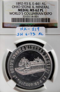 HK-219 1893 Columbian Murdock Ohio State Exhibit World Globe SCD