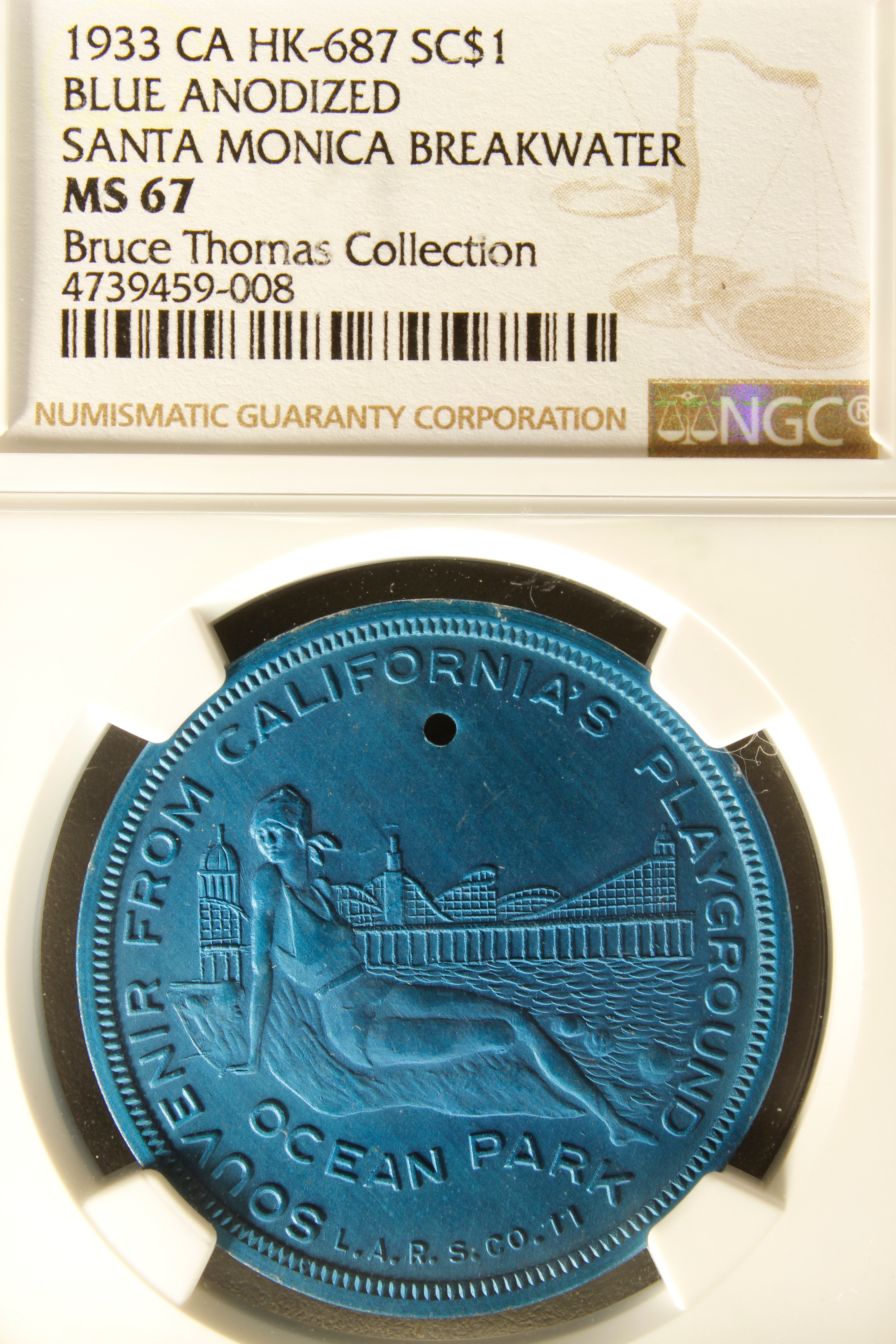 HK-687 1933 Santa Monica Breakwater Blue Anodized Aluminum SCD