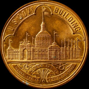 HK-154 1893 Columbian Exposition “Oreide” Two Pearl Variety Large Letters Official SCD