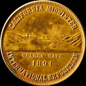 HK-250 1894 California Midwinter Golden gate Coin Stack