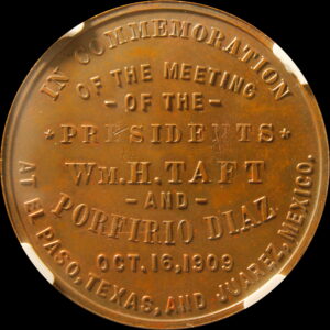 HK-387 1909 Meeting of Presidents Taft & Diaz SCD