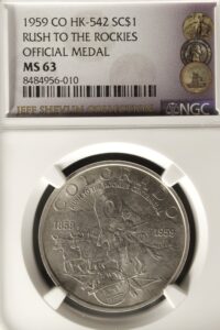 HK-542 1959 Colorado “Rush to the Rockies” Centennial Official SCD