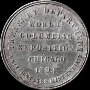 HK-154 1893 Columbian Exposition Large Letters Silver-Plated Official SCD
