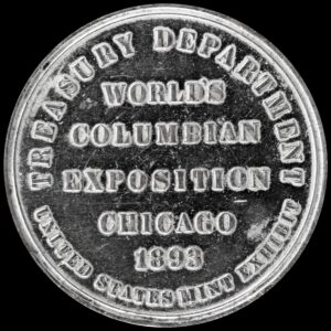 HK-155 UNL 1893 Columbian Exposition Small Letters Silver-Plated Official SCD