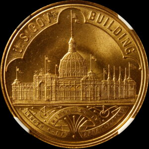 HK-154 1893 Columbian Exposition Gold-Plated Variety Large Letters Official SCD