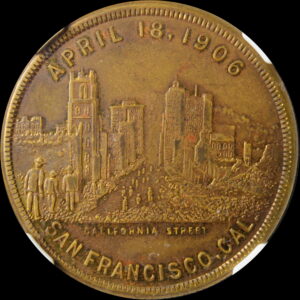 HK-341 1906 Gold-Plated San Francisco Earthquake SCD