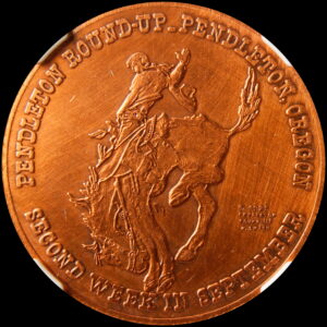 HK-569 1959 Oregon Statehood Centennial – Pendleton Round-up Copper SCD