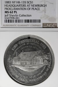 HK-135 1883 Washington’s Headquarters at Newburgh and Coat of Arms SCD