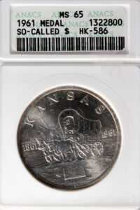 HK-586 1961 Kansas Centennial Silver SCD