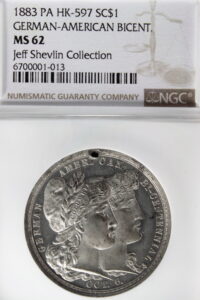 HK-597 1883 German-American Bicentennial SCD