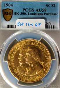 HK-300 1904 Louisiana Purchase Exposition Gold-Plated Official SCD