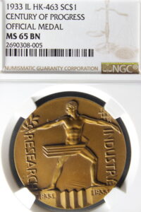 HK-463 1933 Century of Progress Exposition Official Bronze SCD