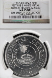 HK-854A 1961 Bowers Continental Dollar Restrike White Metal SCD