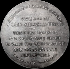 HK-780 1896 Silver Bryan Dollar by Bryan & Gorham Mfg. Co. SCD