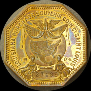 HK-306 1904 Louisiana Purchase Octagonal Souvenir Coin SCD