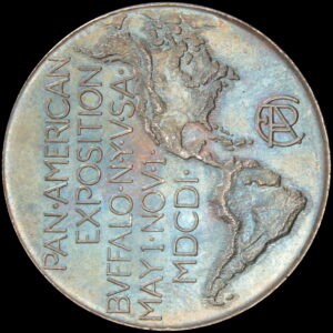 HK-287 1901 Pan-American Exposition Official Medal Silver SCD