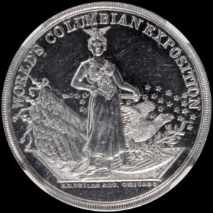 HK-168 1892 Columbian Exposition Chicago Day SCD – Plate Coin