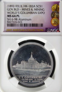 HK-183A 1893 Columbian Lauer U.S. Government & Mines and Mining Buildings SCD