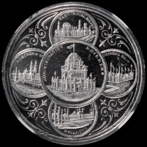 HK-236A 1893 Columbian Childs Columbus with Hat and Wreath with Five Edifices With Scrolls SCD