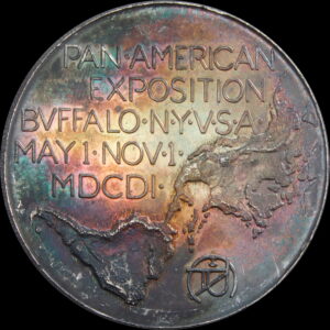 HK-287 1901 Pan-American Exposition Official Medal Silver SCD