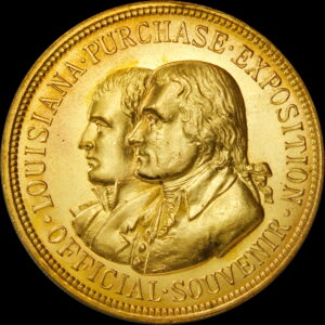 HK-300 1904 Louisiana Purchase Exposition Gold-Plated Official SCD