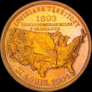 HK-302 1904 Louisiana Purchase Exposition Brass Official SCD