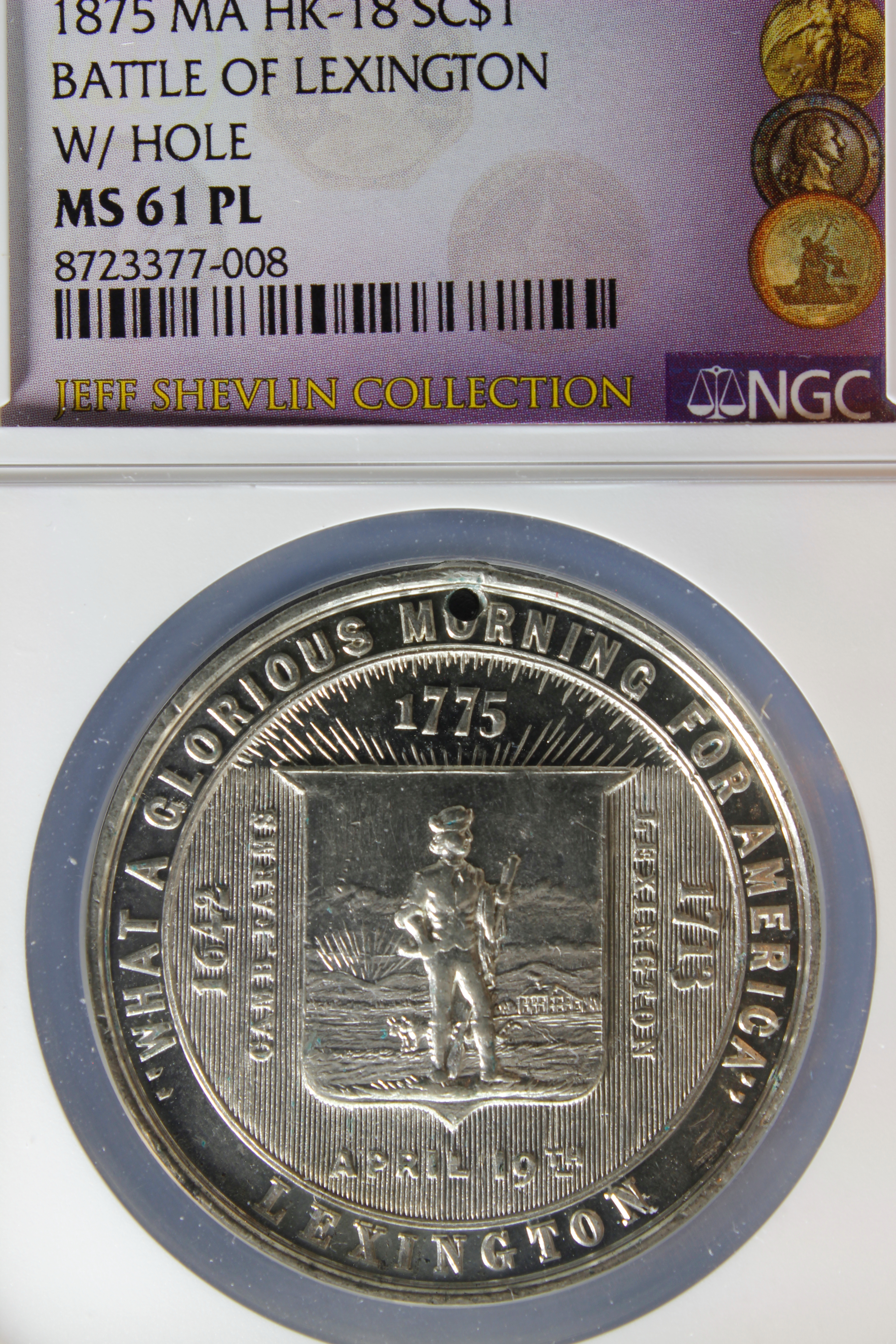 HK-18 1875 Battle of Lexington Centennial SCD