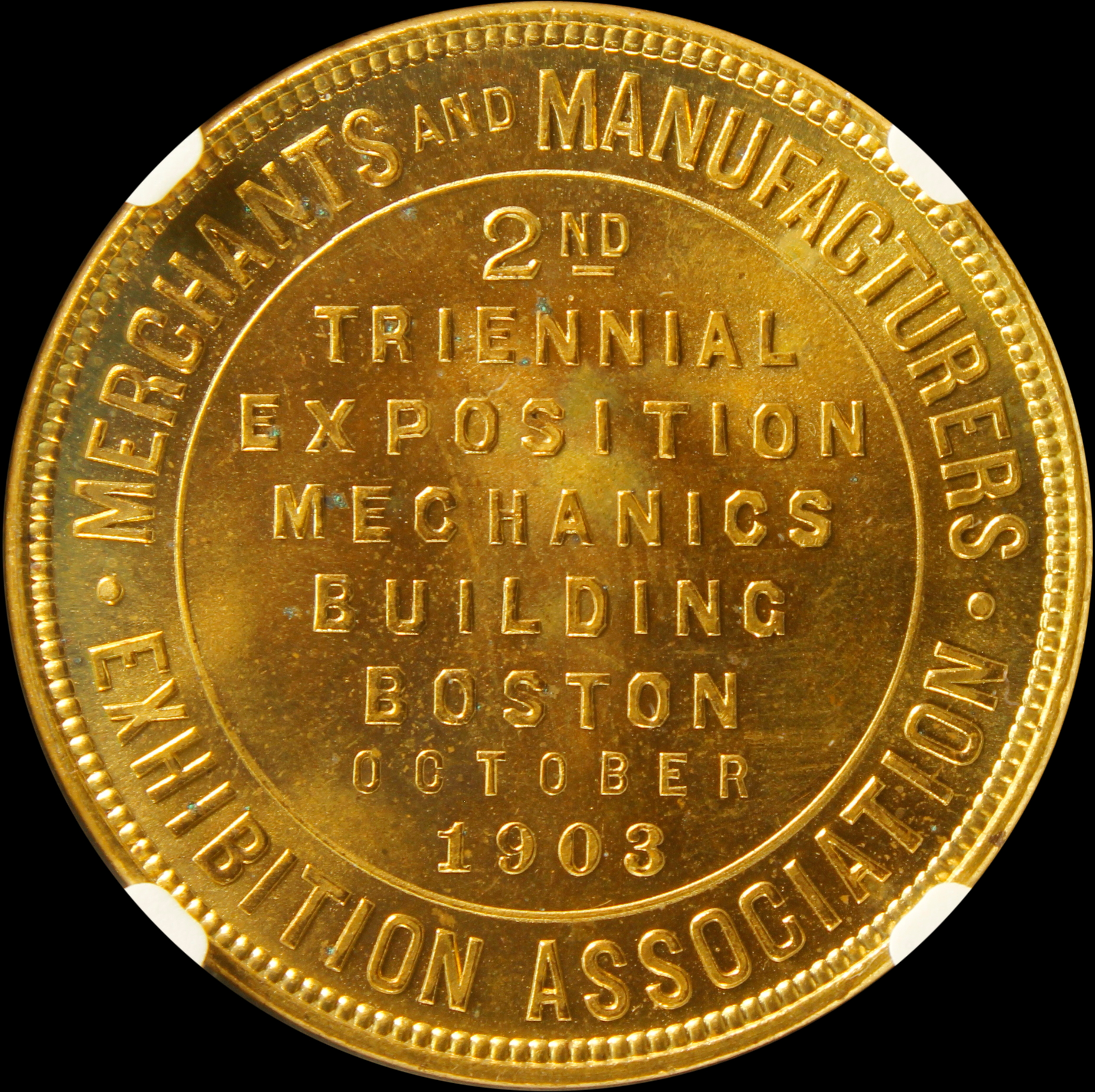 HK-651 1903 Boston Merchants & Manufactures Exhibition Gold-Plated SCD