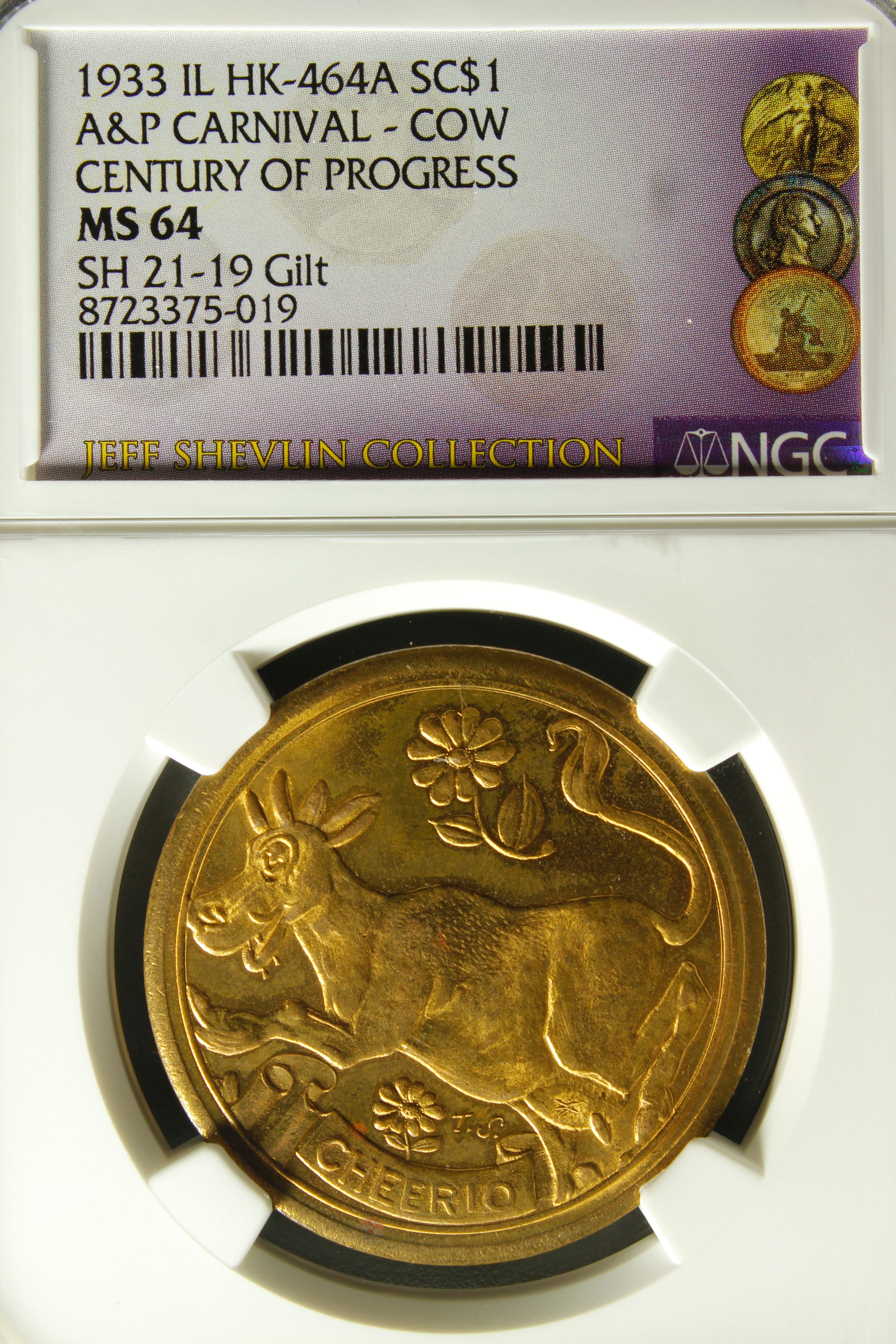 HK-464A 1933 Century of Progress A&P Carnival Cow SCD
