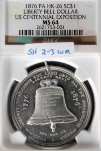 HK-26 1876 Centennial Liberty Bell Pointed 6 / Independence Hall SCD