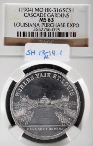 HK-316 1904 Louisiana Purchase Schwaab Cascade Gardens / Government SCD