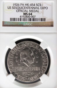 HK-454 1926 U.S. Sesquicentennial Exposition Official SCD