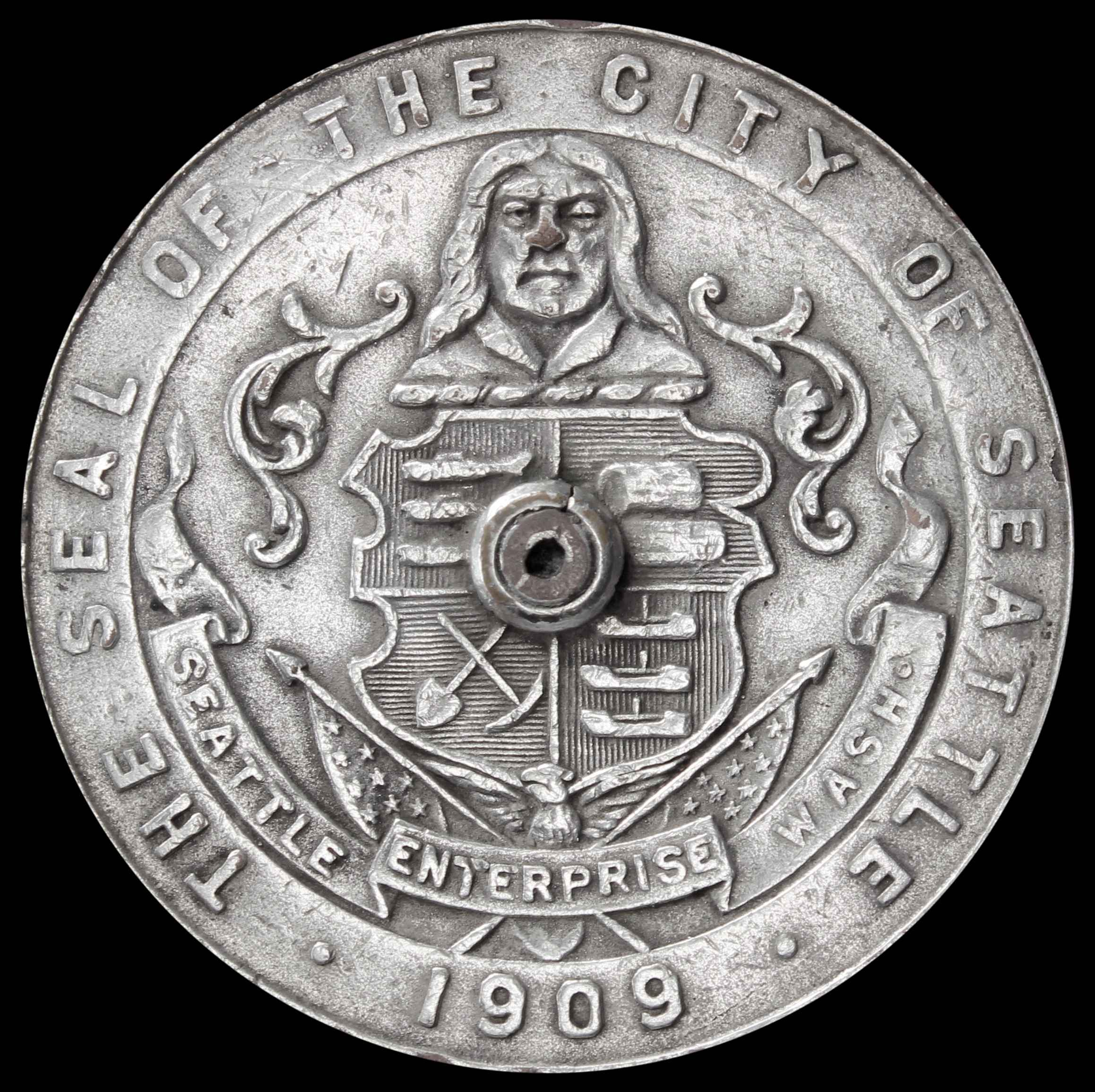 HK-353 1909 Alaska-Yukon-Pacific Exposition Official SCD – Silver-Plated Hat Pin