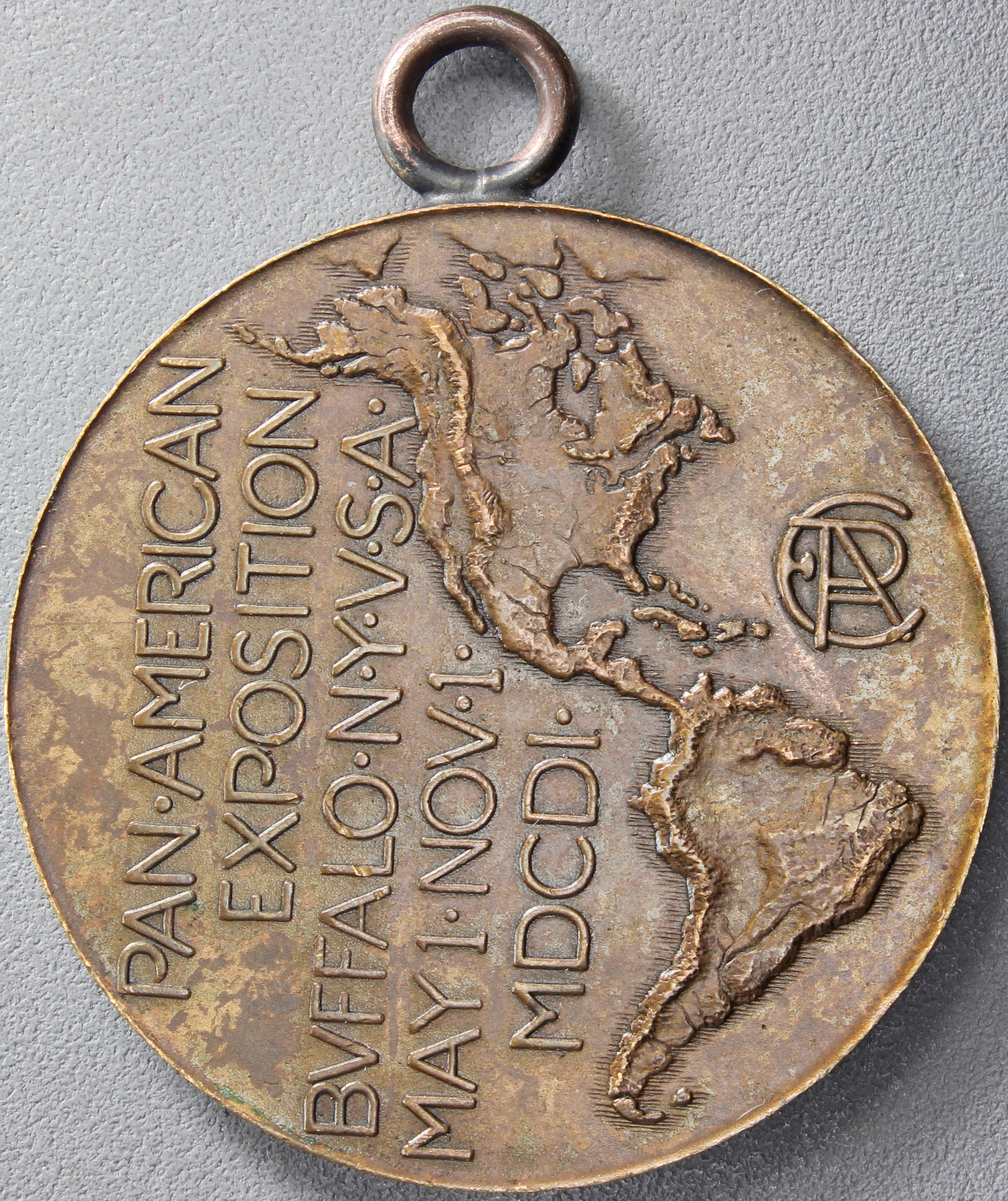 HK-288 1901 Pan-American Exposition Official “COPPER” SCD