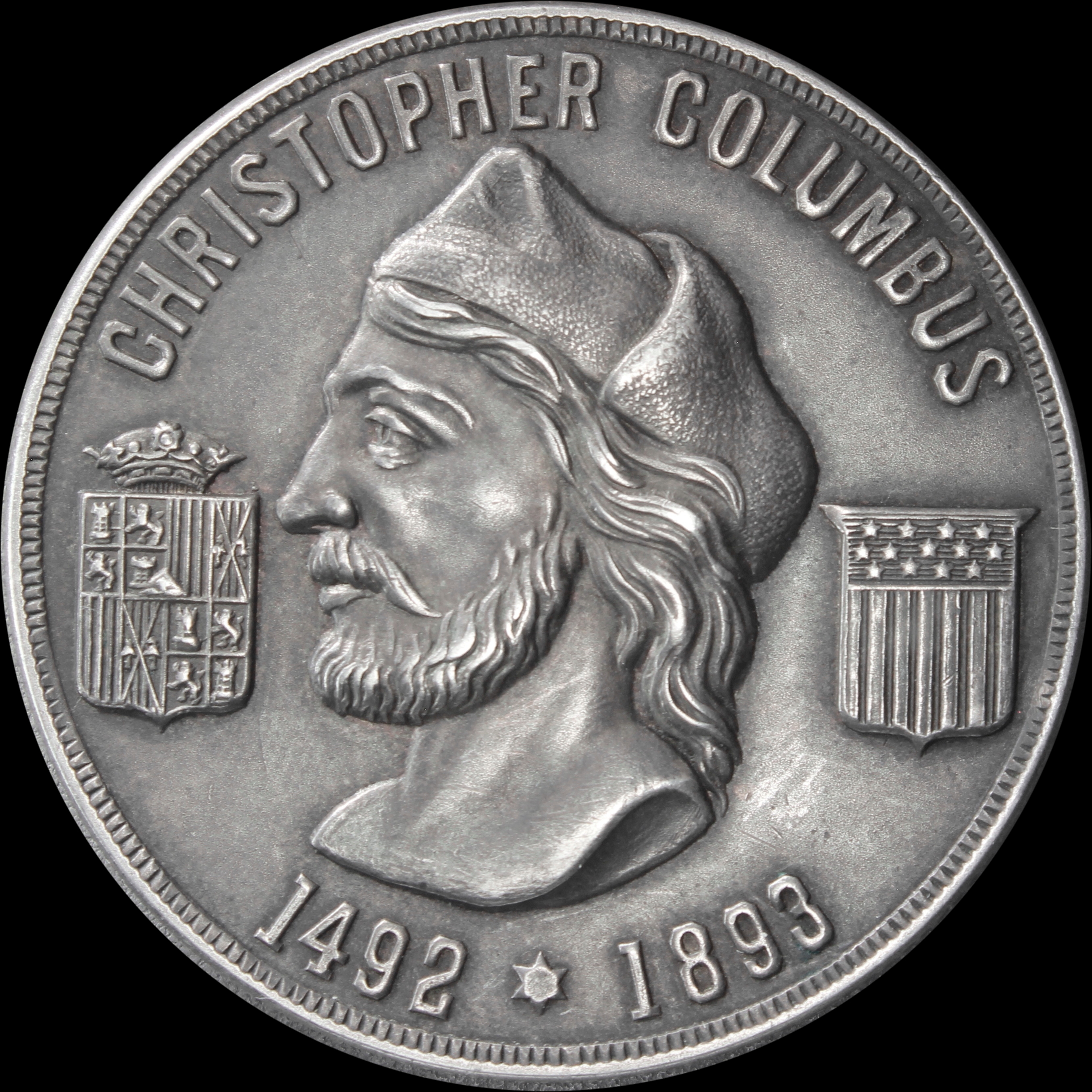 1893 Columbian Christopher Columbus Box Dollar with Shields SCD