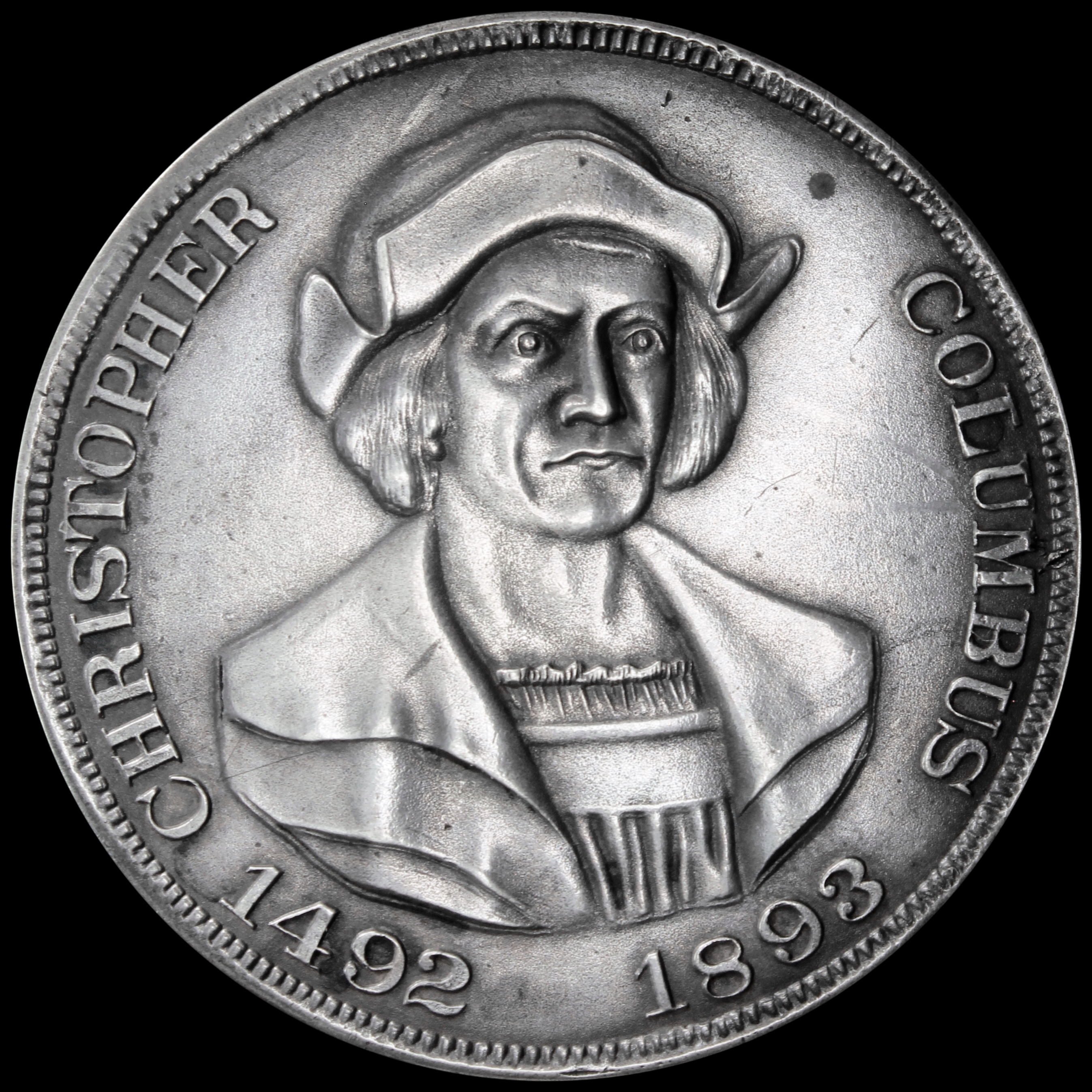 1893 Columbian Columbus Three-Quarter Right Box Dollar SCD