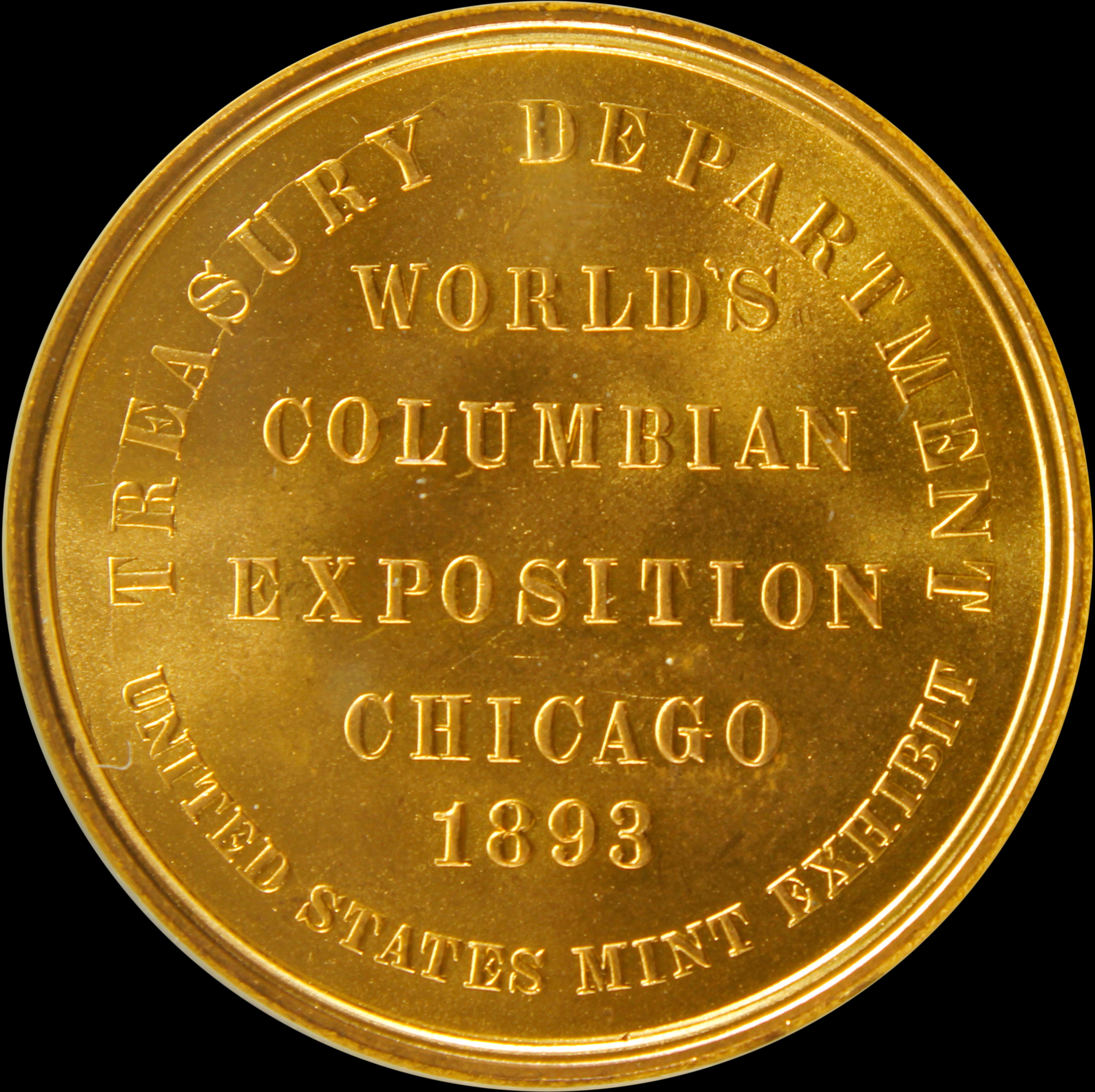 HK-155 1893 Columbian Exposition Gold-Plated Variety Small Letters Official SCD