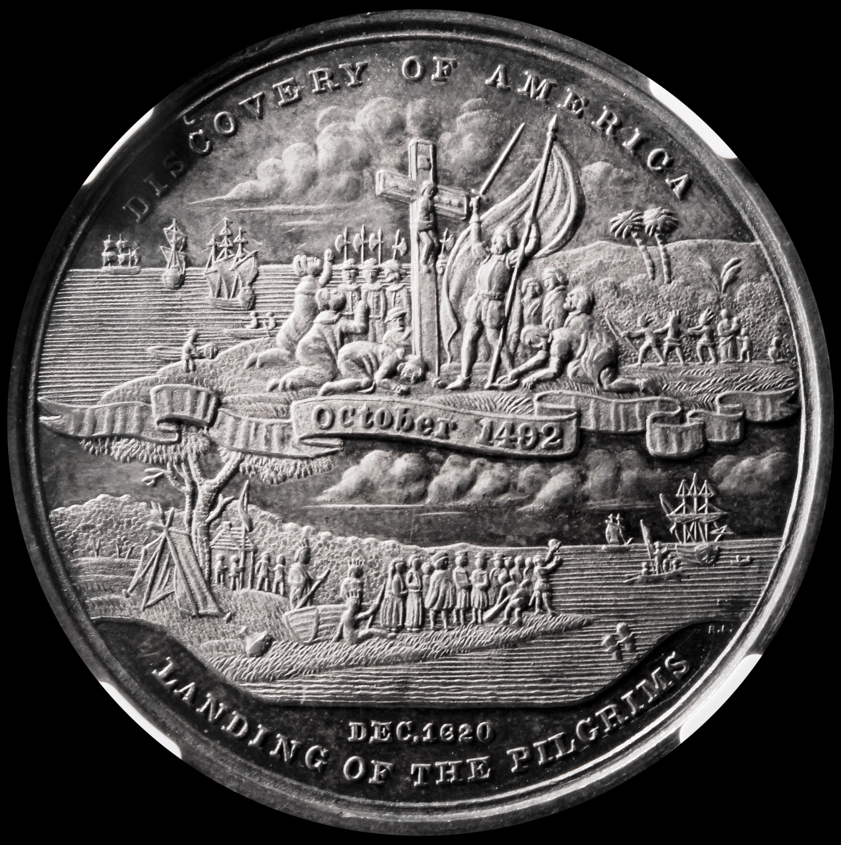 HK-156 1892 Columbian Exposition SILVER Declaration of Independence SCD