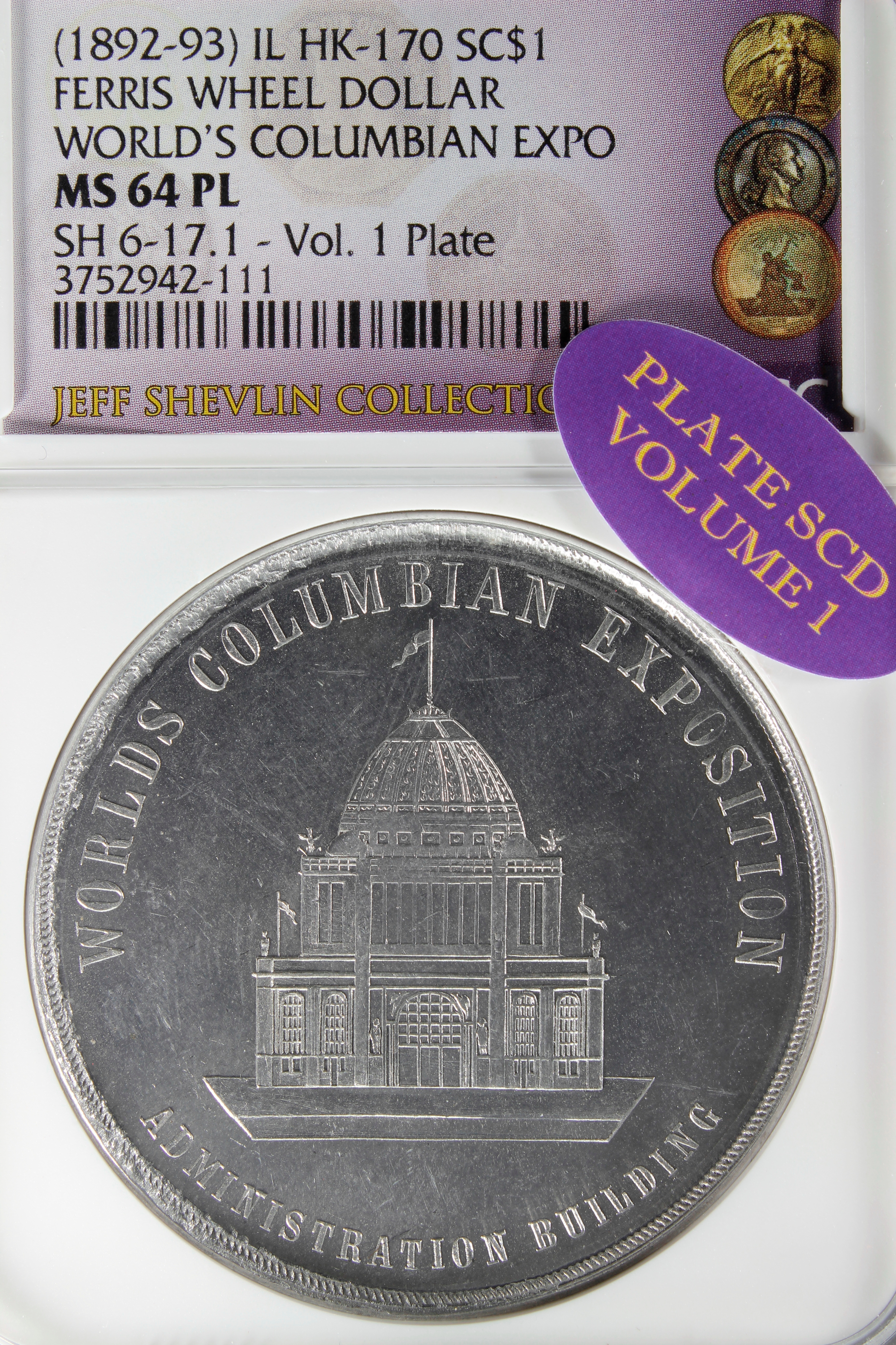 HK-170 1893 Columbian Ferris Wheel with Banner Above with Administration Building SCD