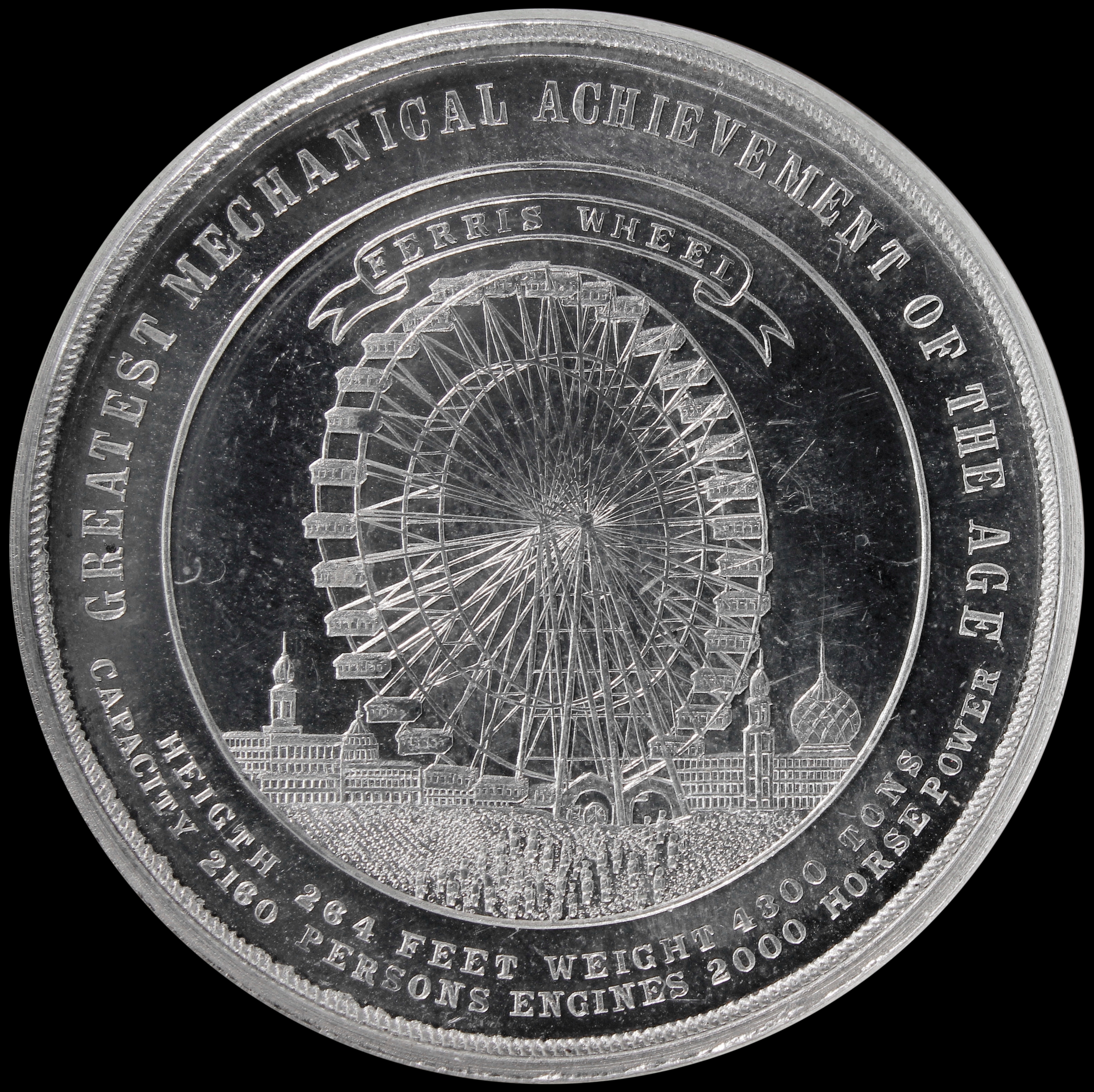 HK-170 1893 Columbian Ferris Wheel with Banner Above with Administration Building SCD