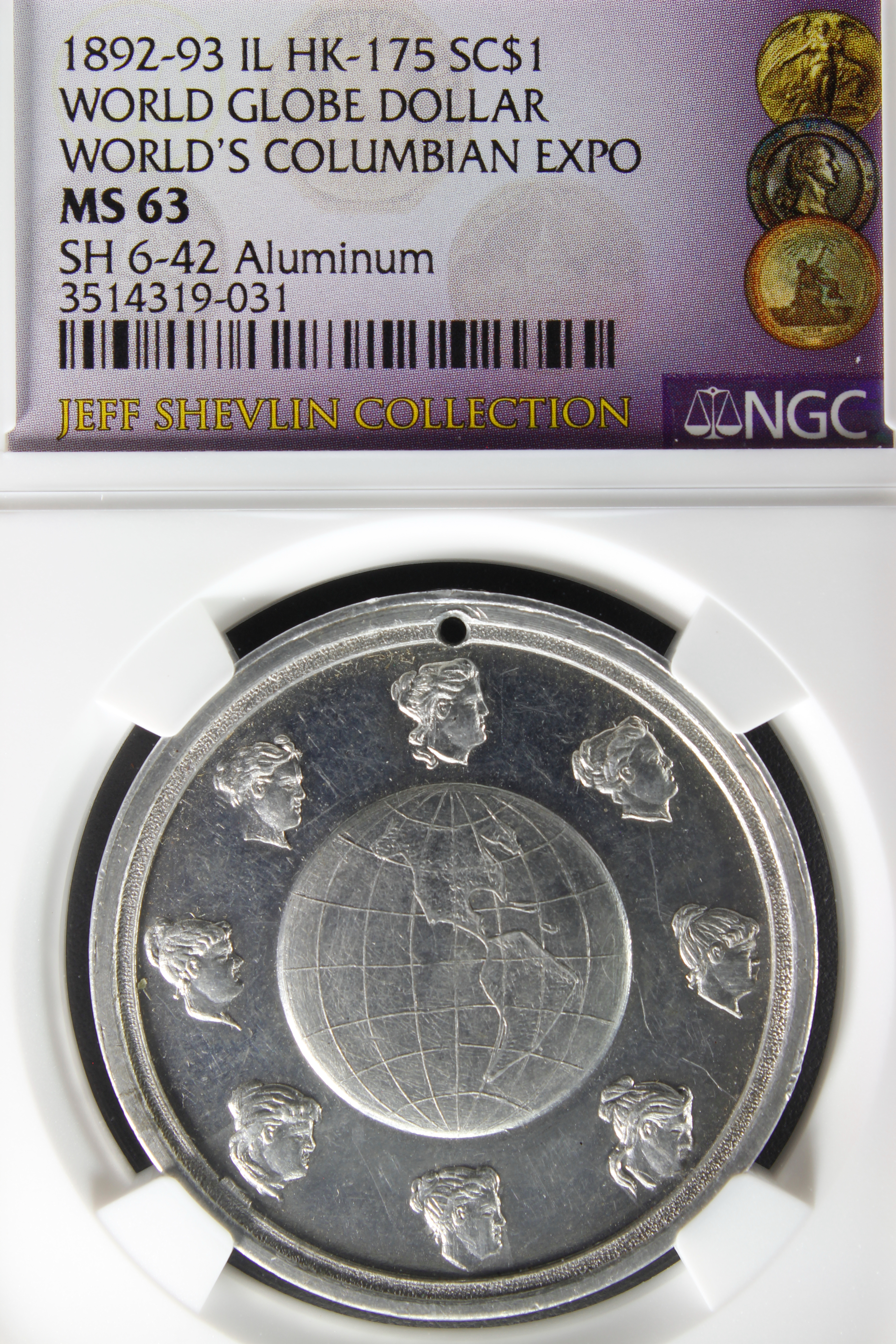HK-175 1893 Columbian Eight Female Busts SCD