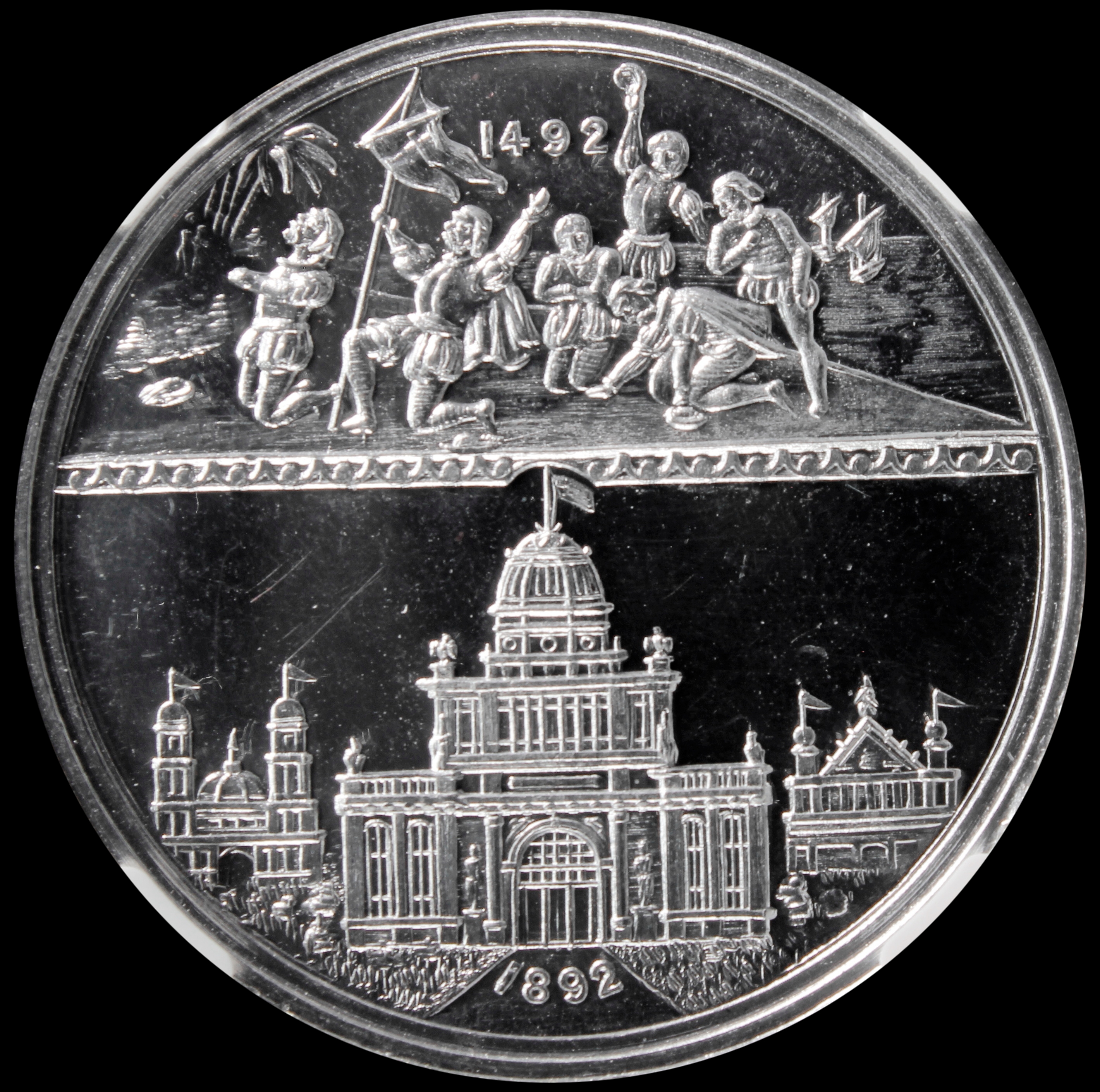 HK-239 1893 Columbian Columbus Standing Holding Royal Charter SCD