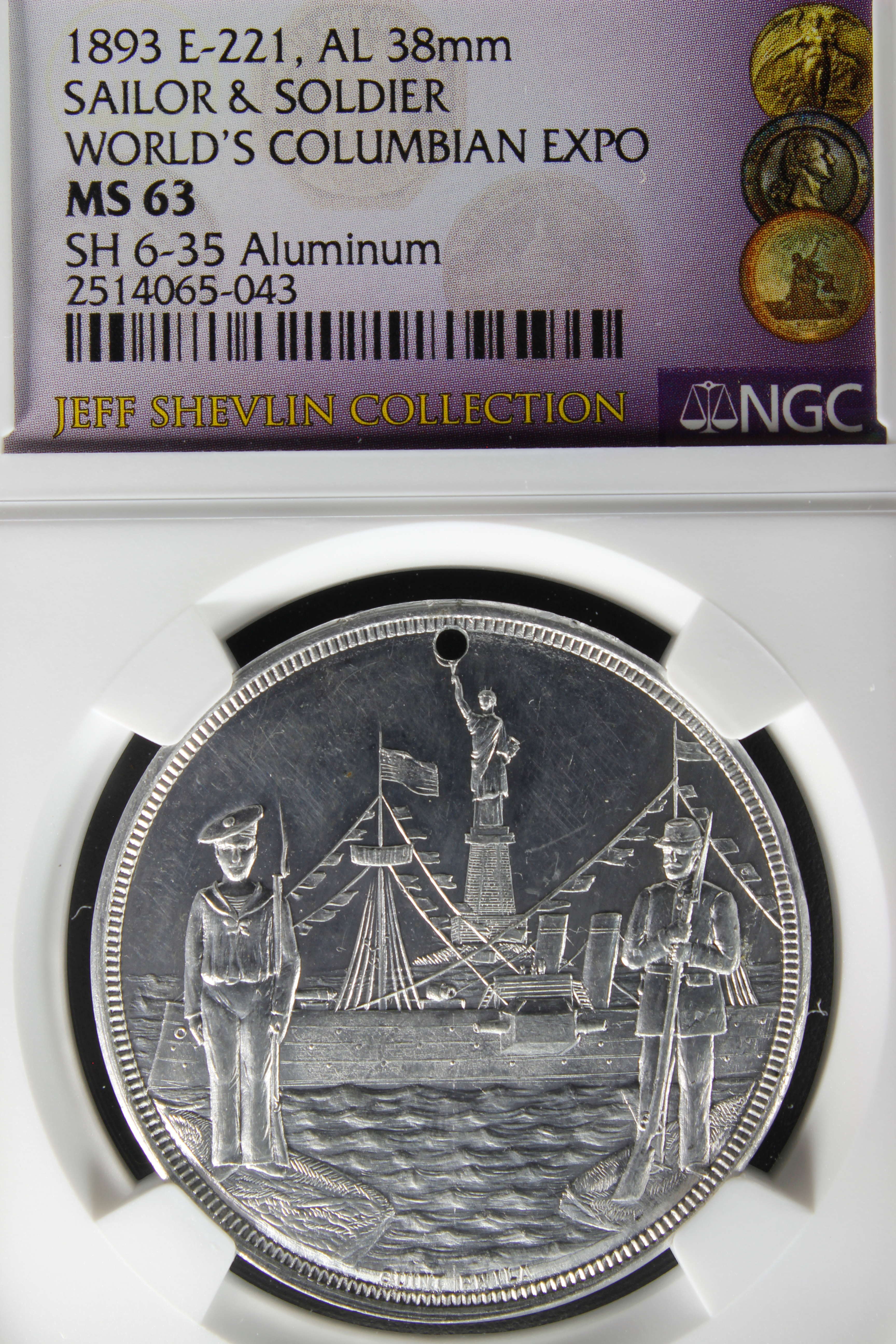 1893 Columbian Quint Sailor, Ships and Statue of Liberty SCD