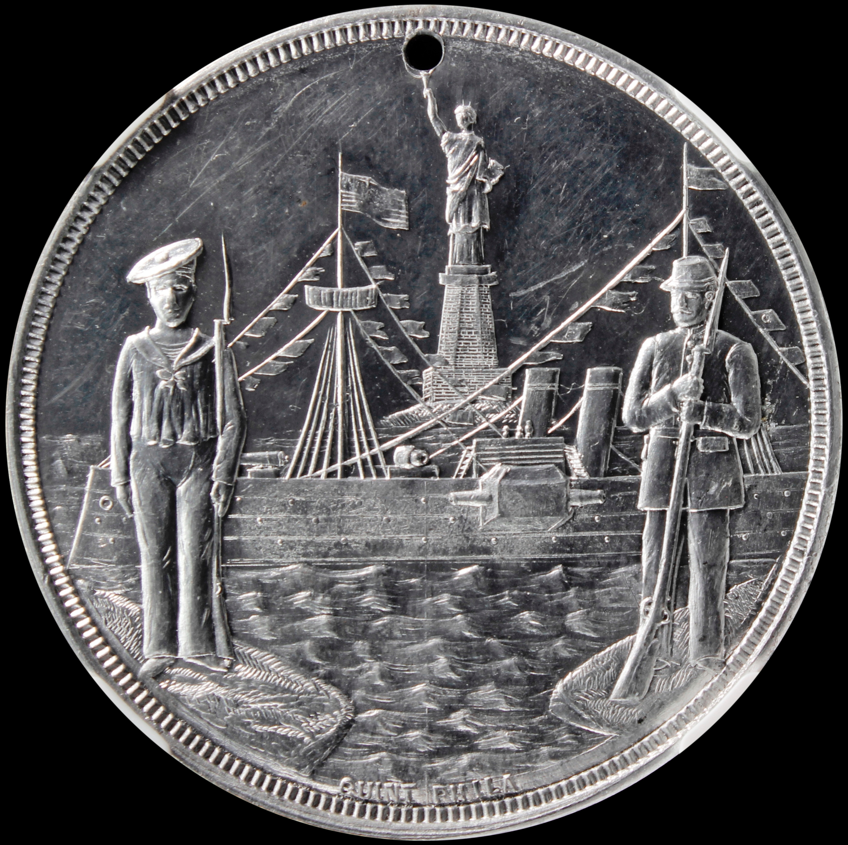 1893 Columbian Quint Sailor, Ships and Statue of Liberty SCD