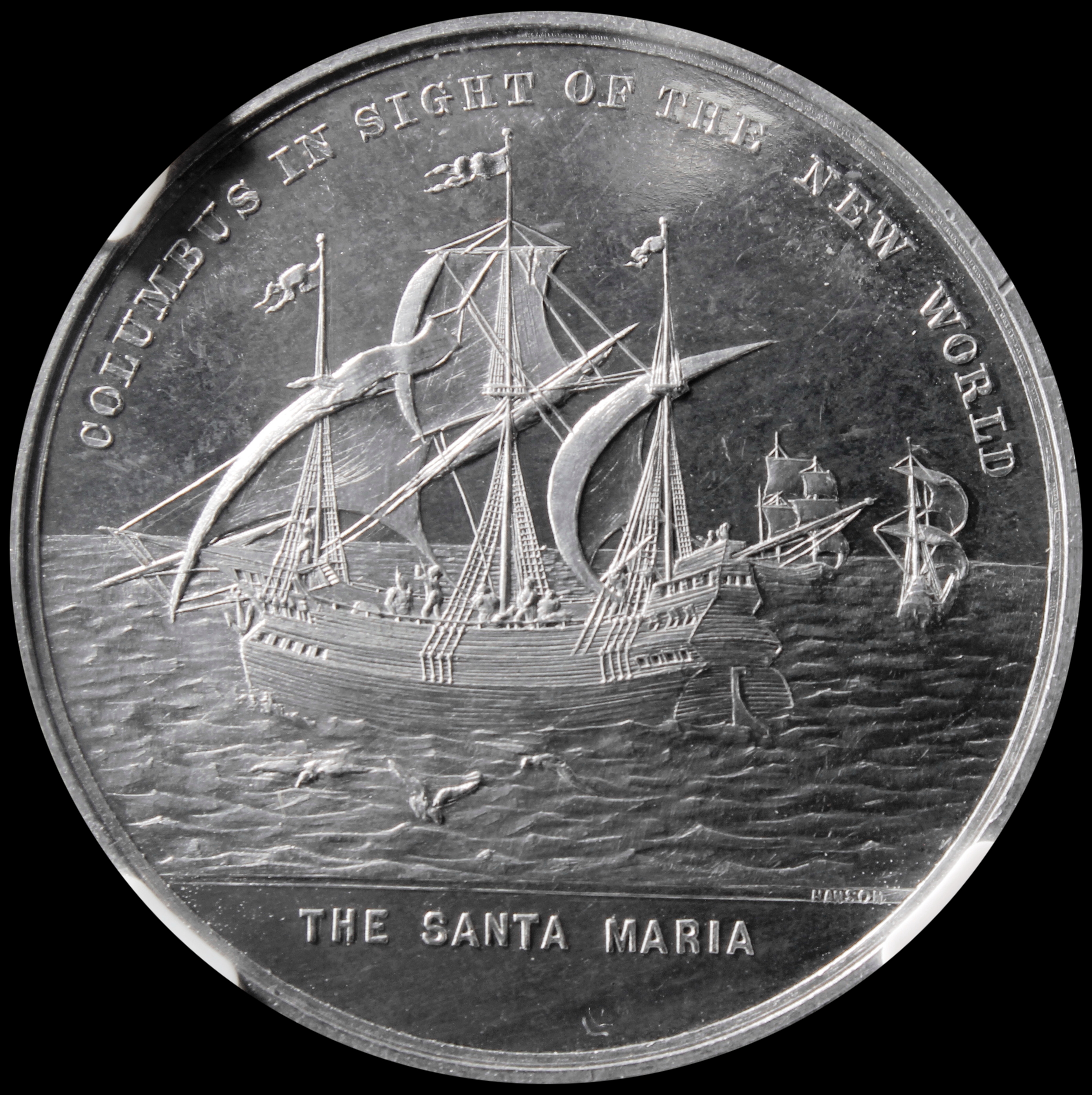 HK-167 1893 Columbian Hanson Santa Maria with Aerial View SCD
